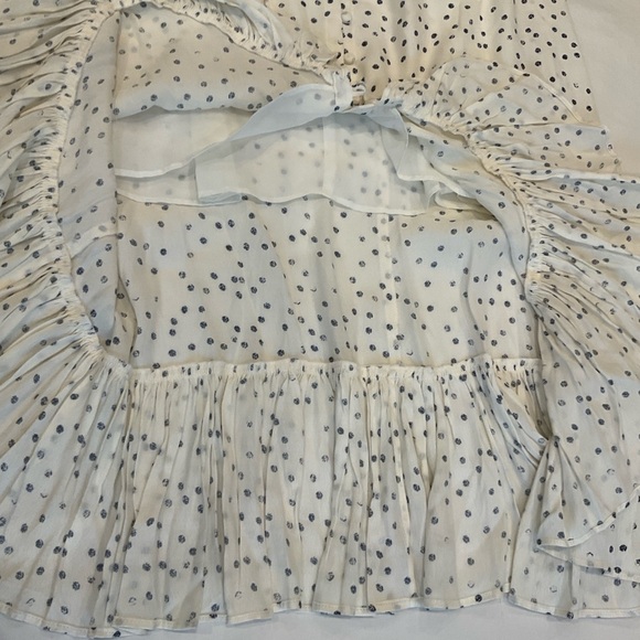 NWT Rails Frida Button Front Ruffle polka Dots Midi Dress Size XS - Picture 11 of 12